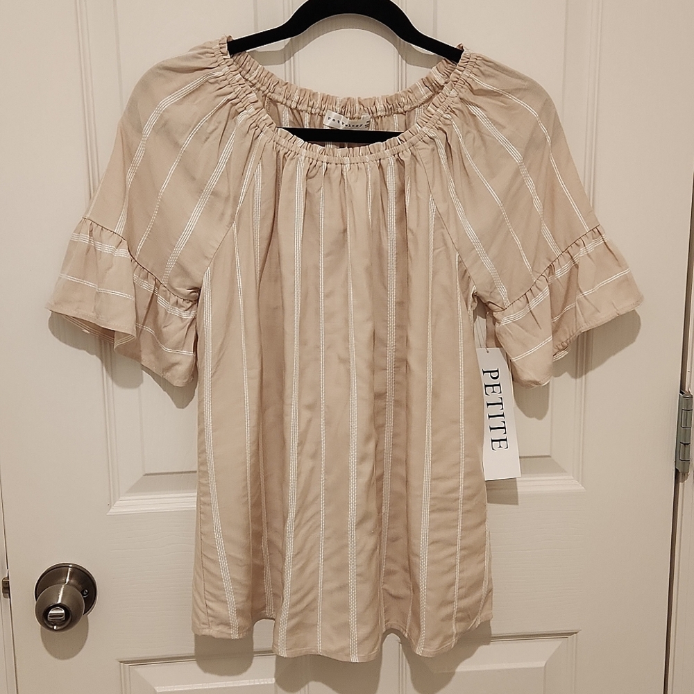 Tan retrology blouse